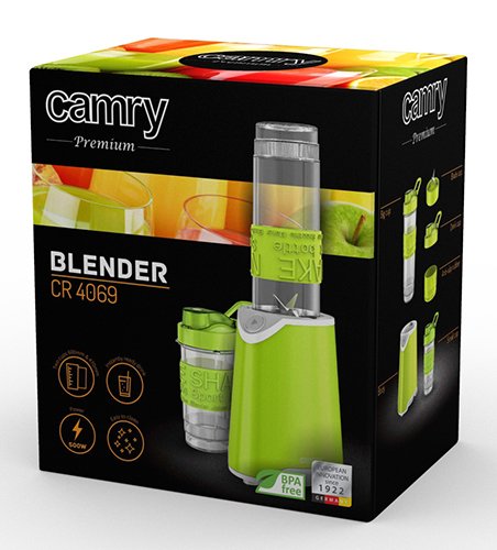Licuadora Camry Cr 4069, 600 L Batidora De Vaso Verde, Transparente, Blanco 500 W