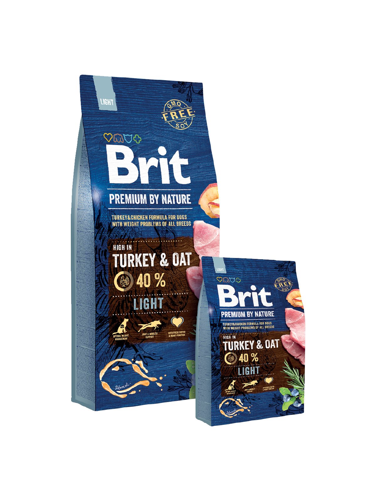 EAN 8595602526604 - Brit Premium by Nature Ligh 15 kg Universal Manzana, Pollo, Maíz, Pavo imagen 1