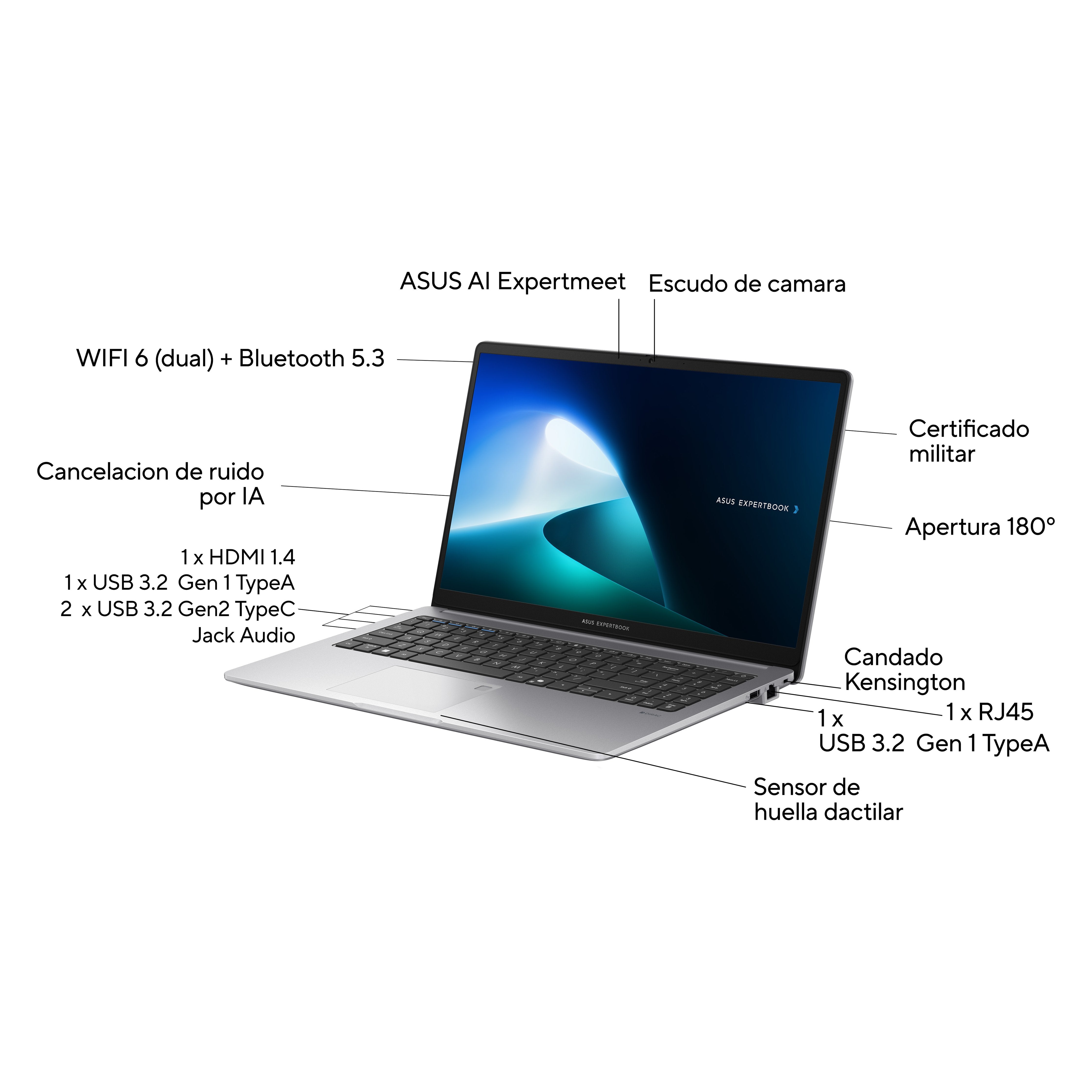 EAN 4711387832547 - ASUS ExpertBook P1 P1503CVA-S70676X Intel® Core™ i7 39,6 cm (15.6") DDR5-SDRAM Wi-Fi 6 (802.11ax) imagen 3