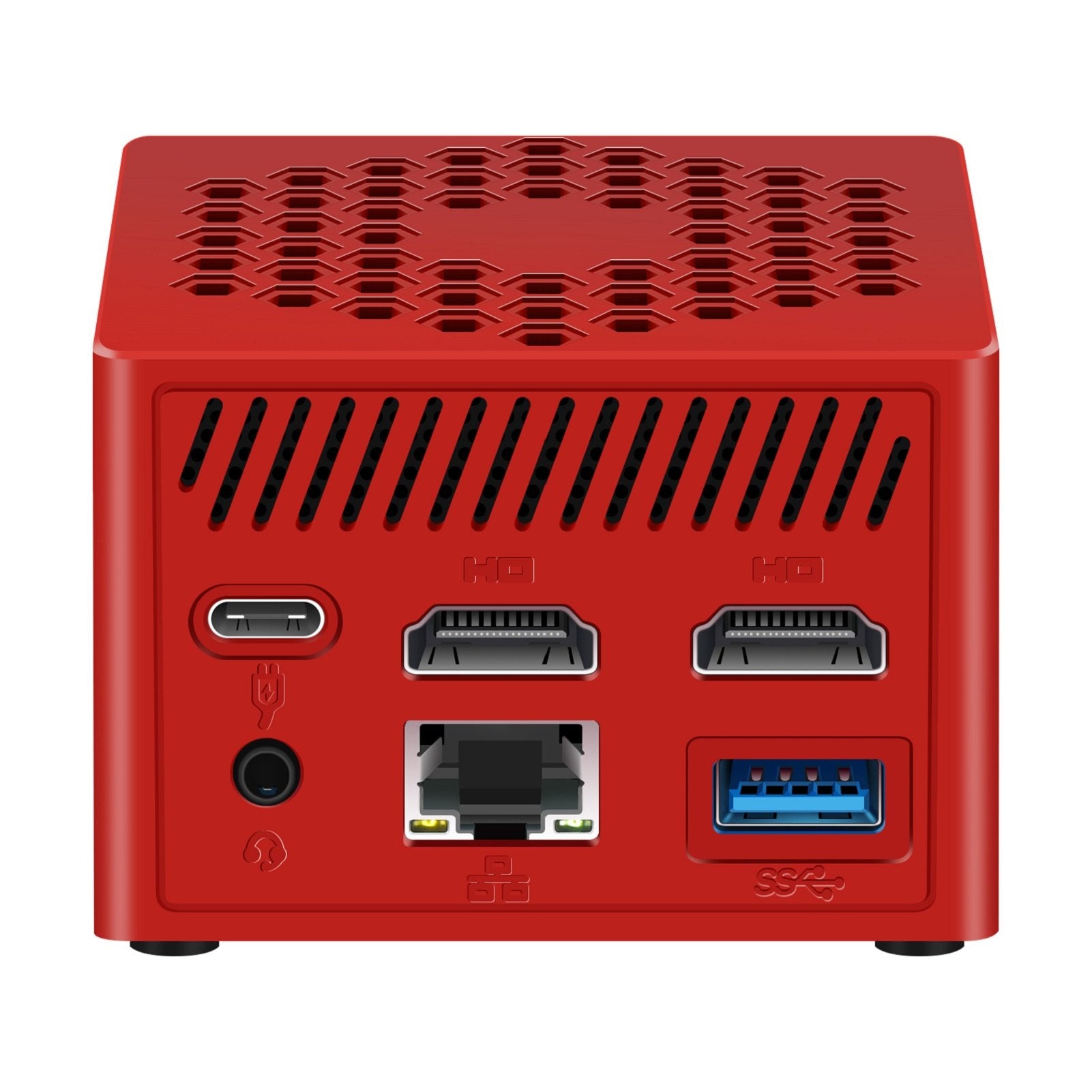 Minipc Leotec Intel N100 12gb 256gb M.2 Win11 Pro Pre-Instal Rojo