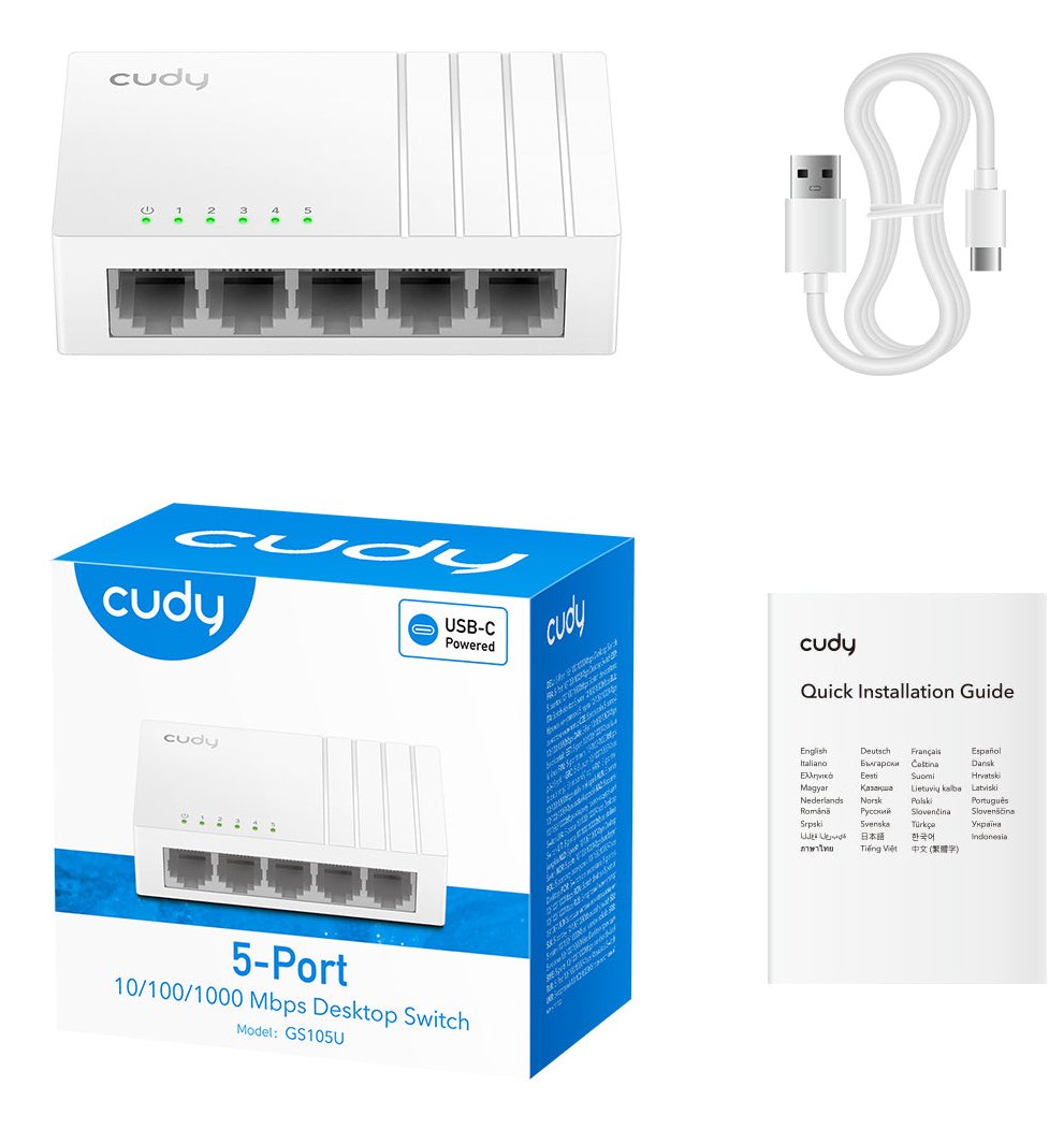 EAN 6971690794262 - Cudy GS105U switch No administrado Gigabit Ethernet (10/100/1000) Blanco imagen 4