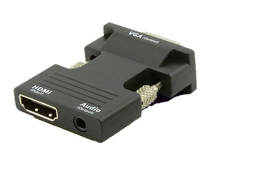 Microconnect Hdmivgaaudiob Cambiador De Género Para Cable Vga (D-Sub) Hdmi + Audio Negro