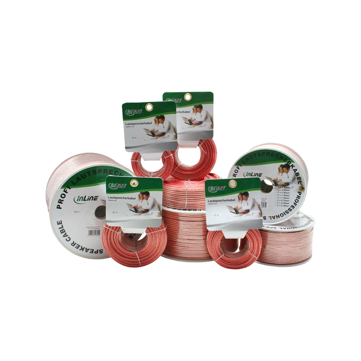 Cable De Altavoz Inline 2x 0,75 Mm² Cca Transparente 50 M