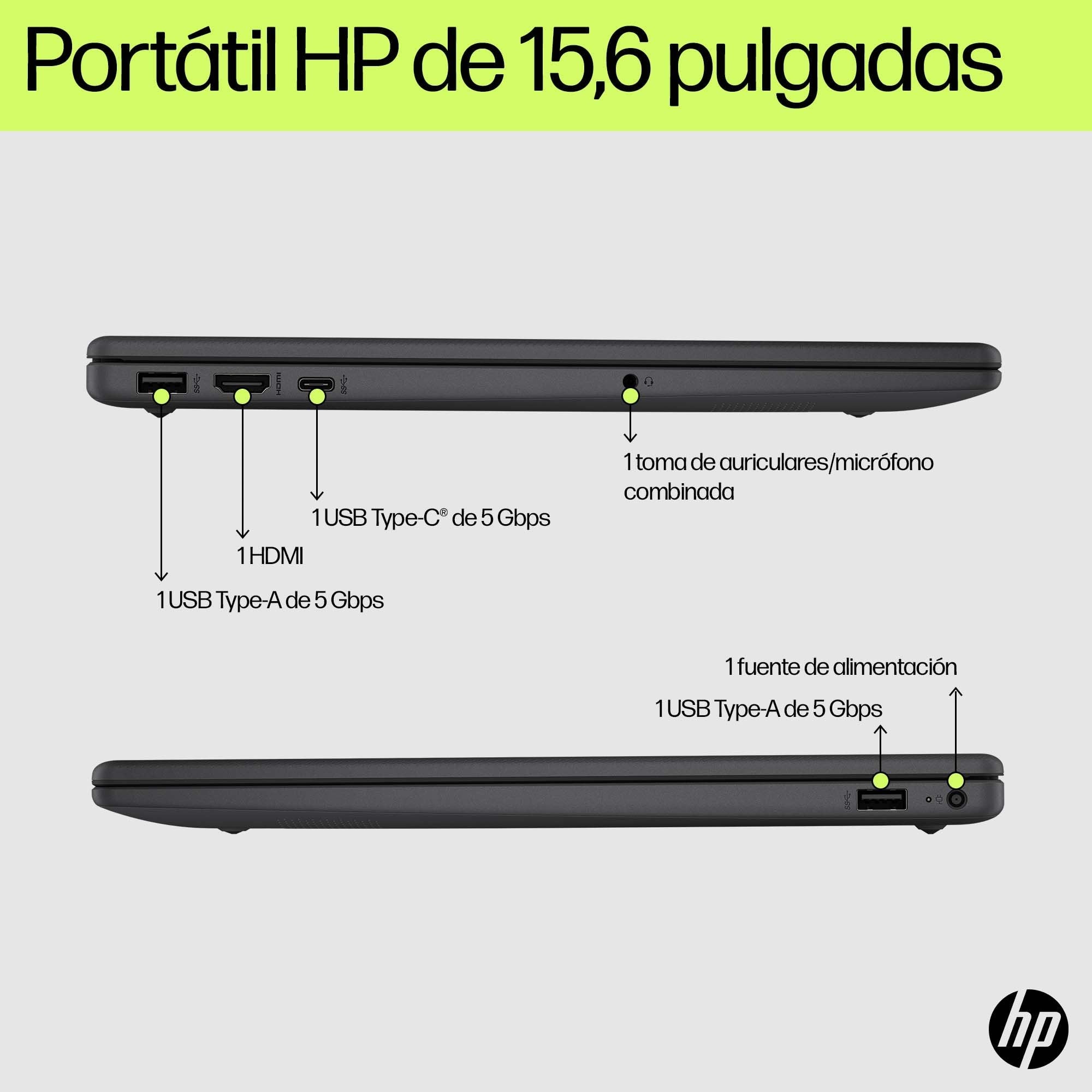 EAN 0198990030432 - HP 15-fd0175ns Intel® Celeron® N100 Portátil 39,6 cm (15.6") Full HD 8 GB DDR4-SDRAM 512 GB SSD Wi-Fi 6 ( imagen 5