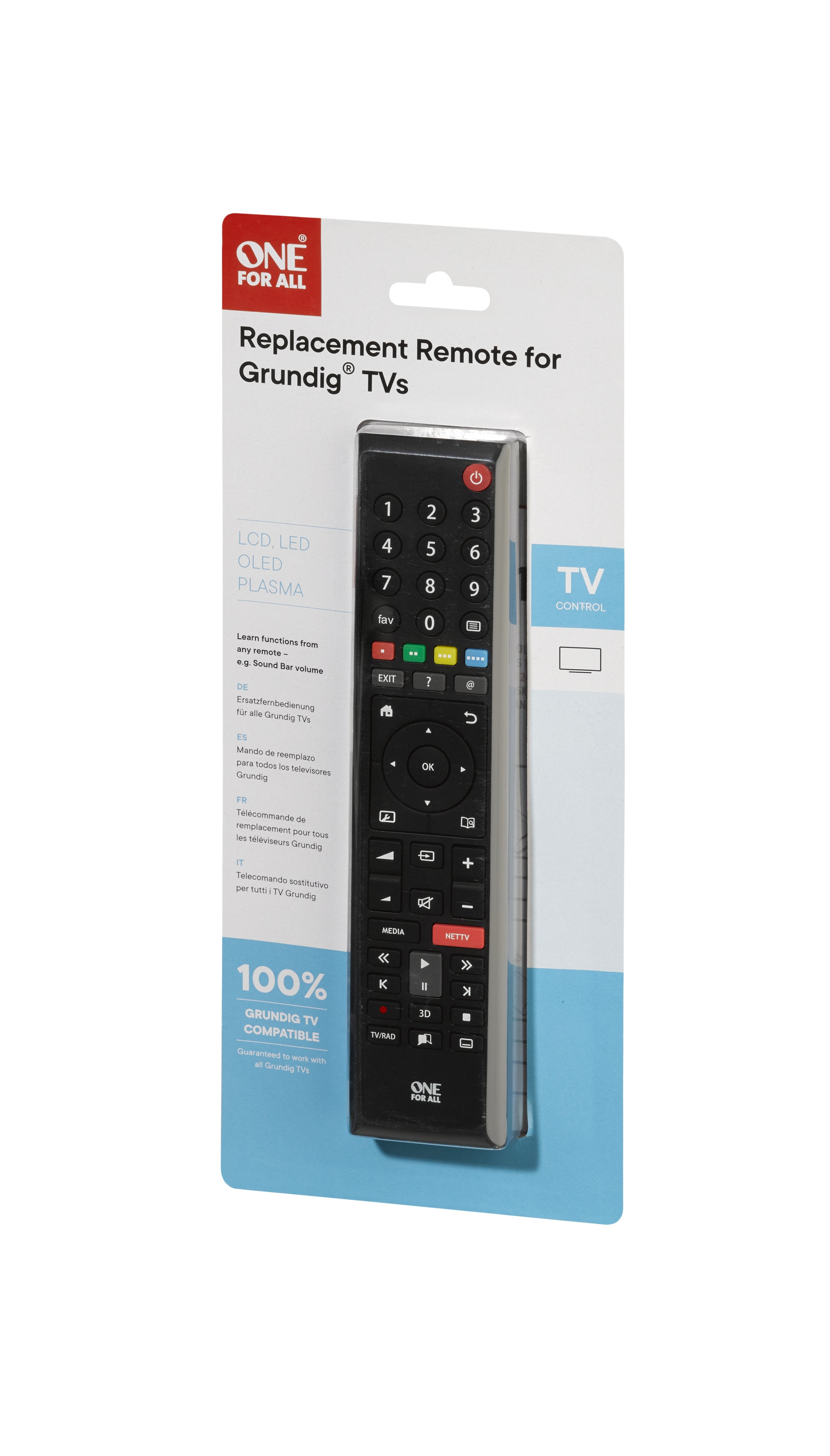 One For All Urc1915 Mando Accesorio A Distancia Compatible Con Televisores Grundig