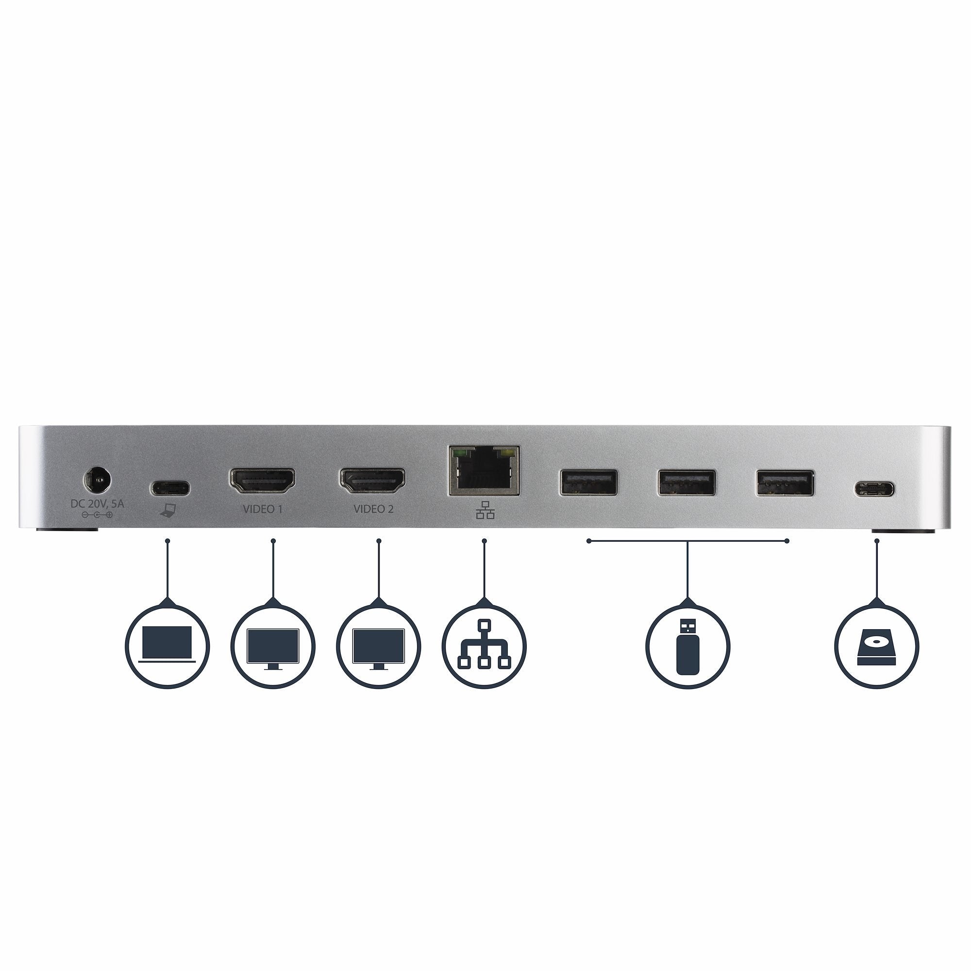 EAN 0065030872690 - StarTech.com MST30C2HHPDU base para portátil y replicador de puertos Alámbrico USB 3.2 Gen 1 (3.1 Gen 1)  imagen 5
