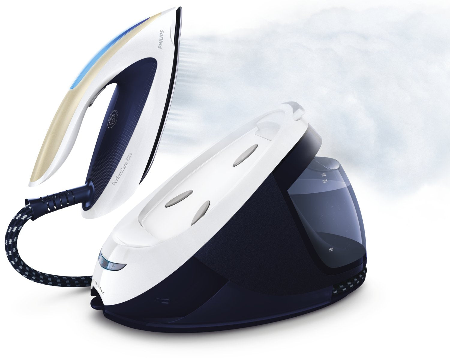 EAN 0871010376122 - Philips PerfectCare Elite GC9650/80 estación plancha al vapor 2400 W 1,8 L Suela de T-ionicGlide Negro, P imagen 1