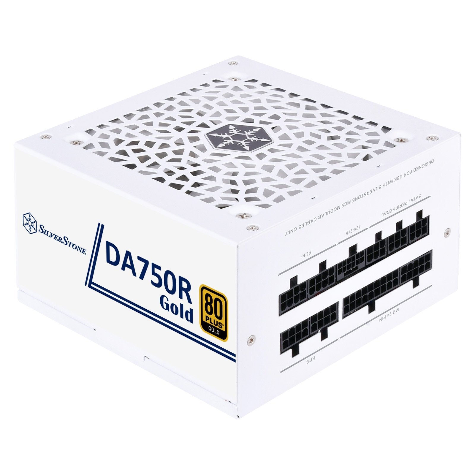 Fuente De Alimentación Silverstone Sst-Da750r-Gma-Www  Para Pc Blanca, 1x Atx3.0 De 12 Pines, 4x Pcie, Gestión De Cables, 750 Vatios Sst-Da750r-Gma-Www