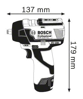 Atornillador De Impacto Bosch Professional  Inalámbrico Gds 12v-115 Professional Solo, 12 Voltios Azul/Negro, Sin Batería Ni Cargador 3165140765114