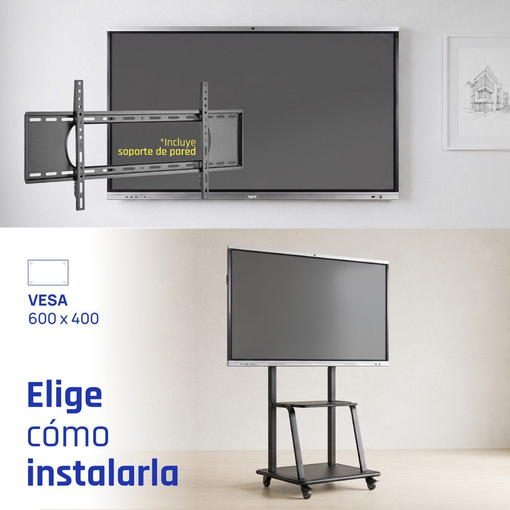 EAN 8435364320082 - iggual Orchid 75 Webcam Panel plano interactivo 190,5 cm (75") LED Wifi 400 cd / m² 4K Ultra HD Negro Pan imagen 8
