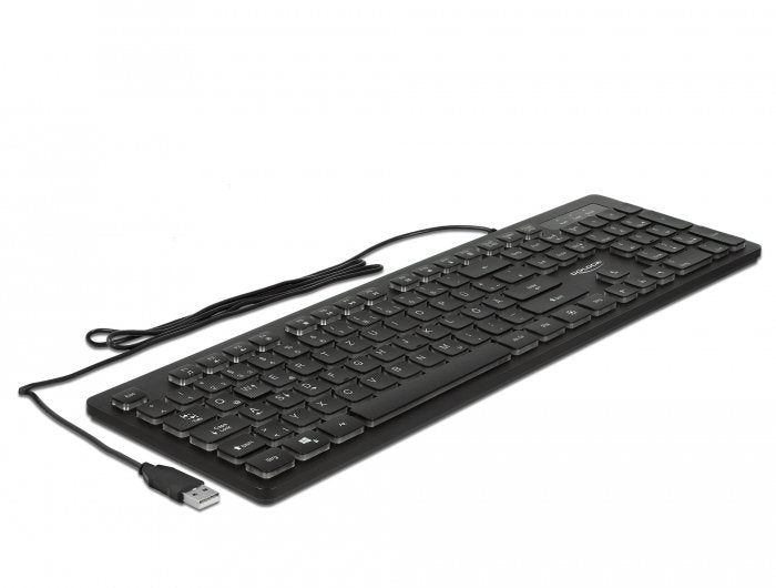 Teclado Aleman Delock Usb  1,5 M Negro