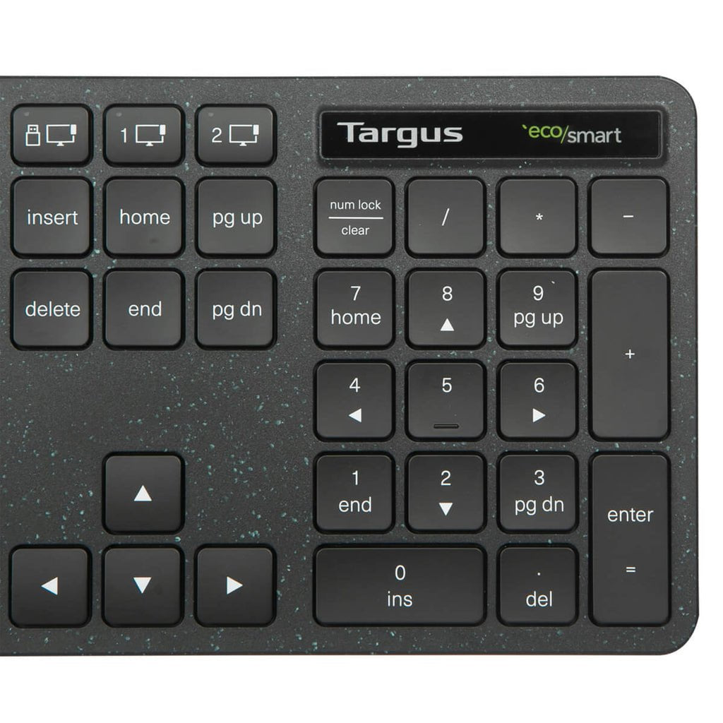 Targus Ecosmart Teclado Full Size Antimicrobiano Inalámbrico Bluetooth 5.0 2.4 Ghz Qwerty Reino Unido Negro