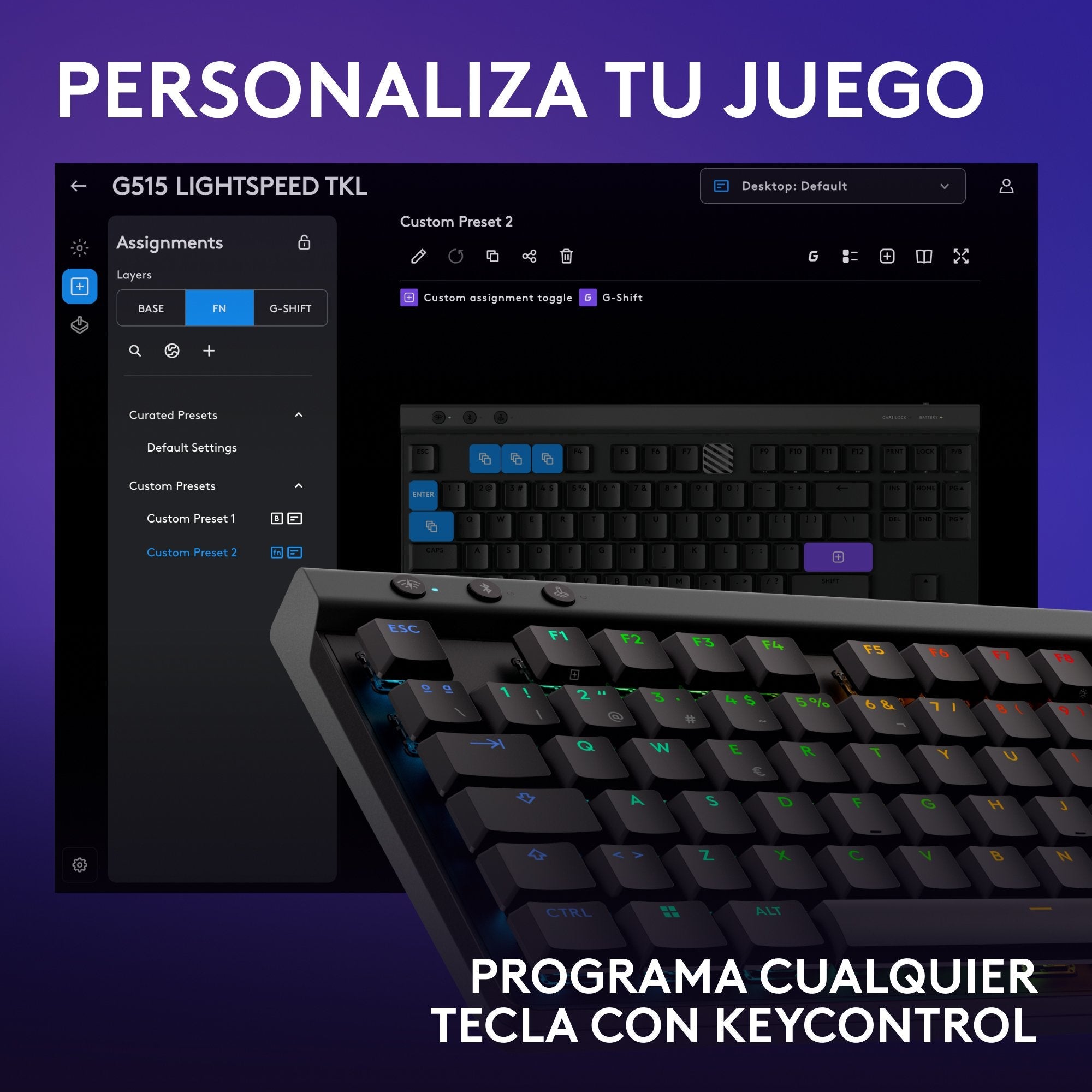 Teclado Español G515 Lightspeed Tkl Kb Wrls Black Emea28i-935