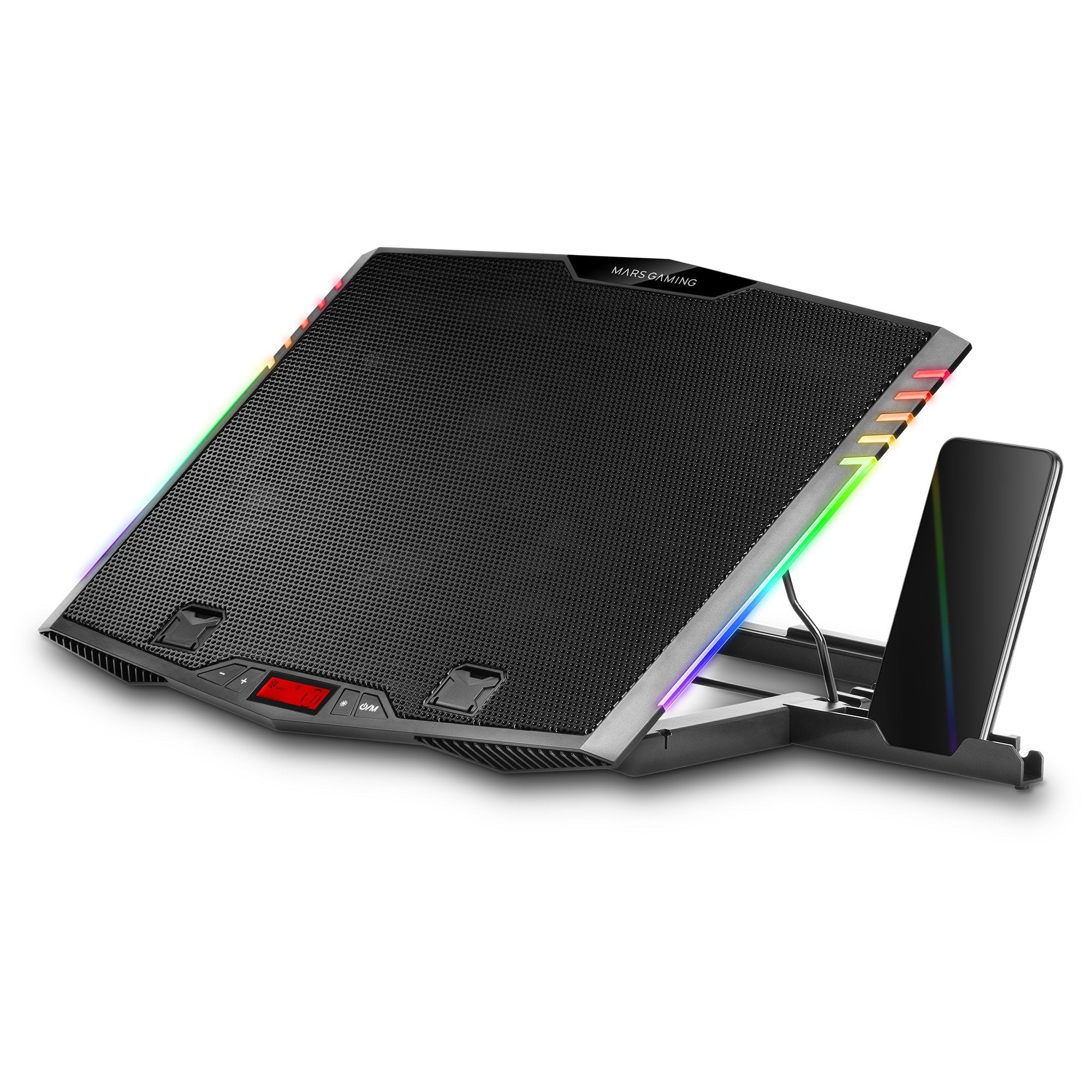 Soporte Refrigerante Mars Gaming Mnbc5 Para Portátiles Hasta 17.3' Iluminación Led