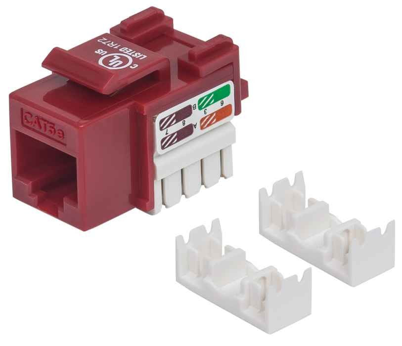 Intellinet Cat5e Keystone Jack Rojo Utp Punch-Down