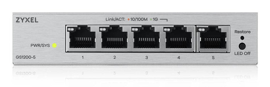 Zyxel Gs1200-5v3 5-Port Gigabit Web Smart Managed Switch