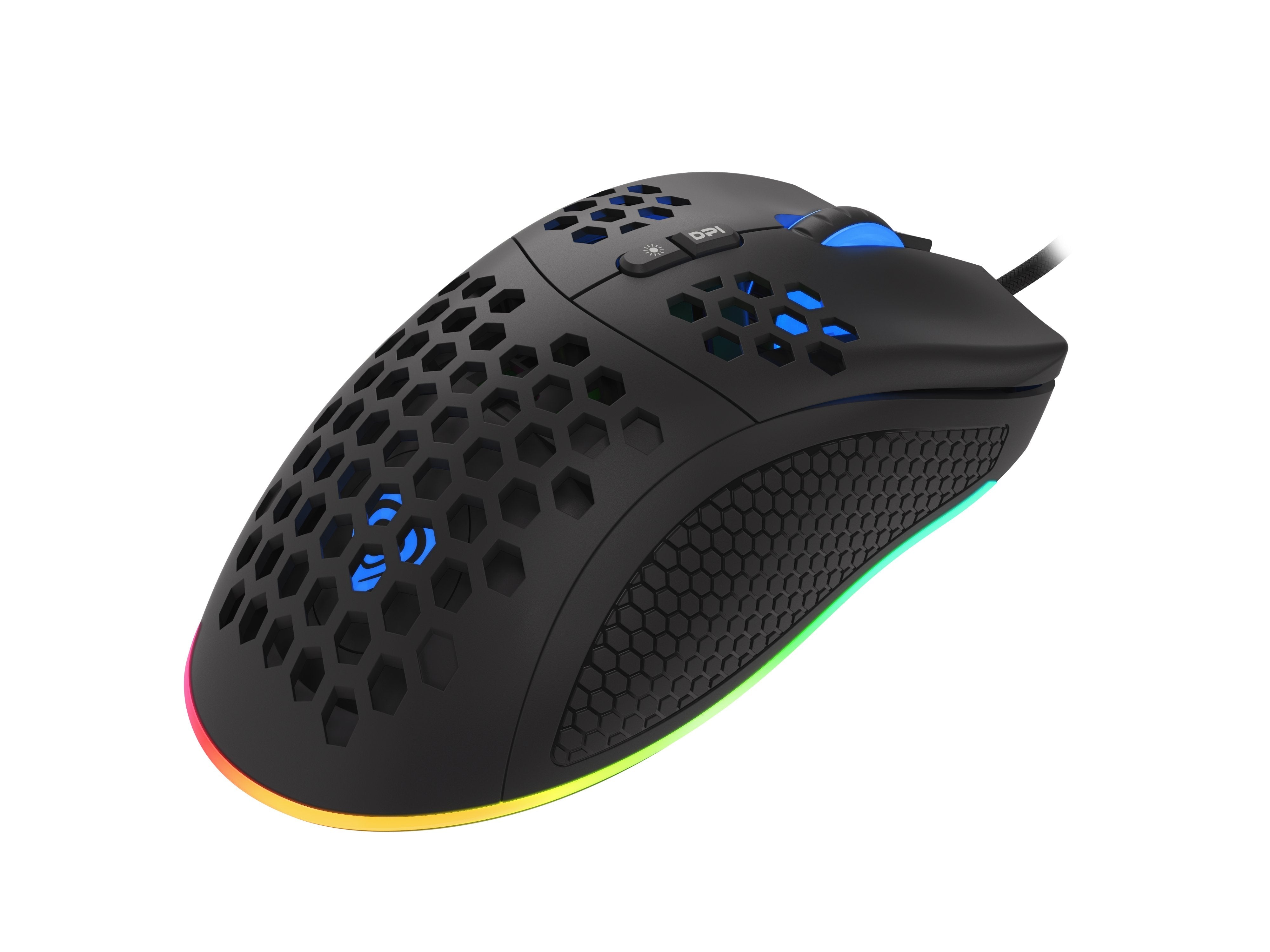Krypton 555 8000dpi (Paw3333) Ratón Rgb Retroiluminación Negra