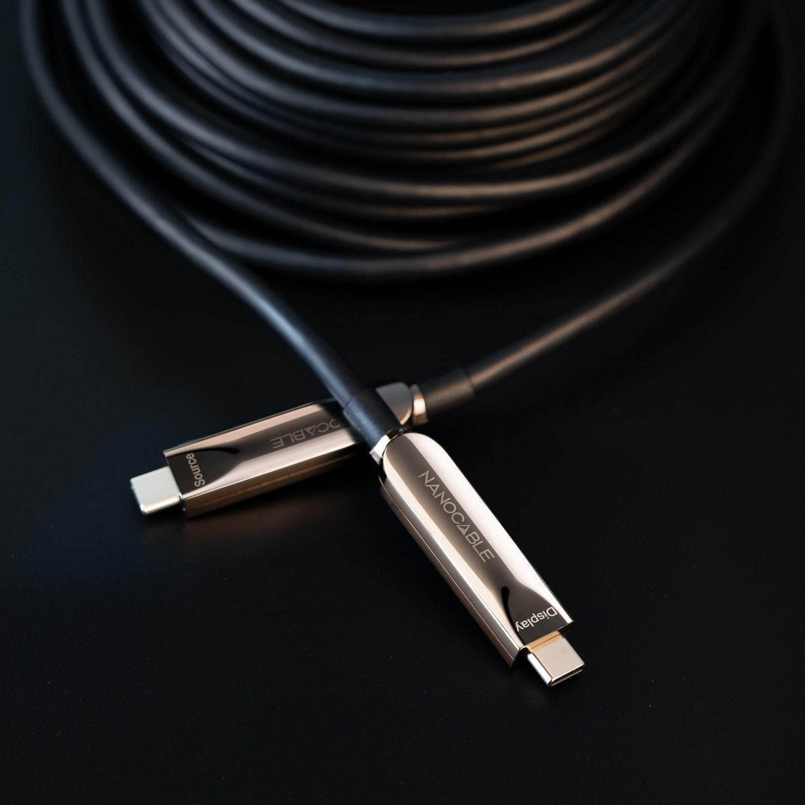 Cable Usb 3.2 Tipo-C Aoc Nanocable 10.01.4605 Usb Tipo-C Macho Usb Tipo-C Macho Hasta 60w 10gbps 5m Negro