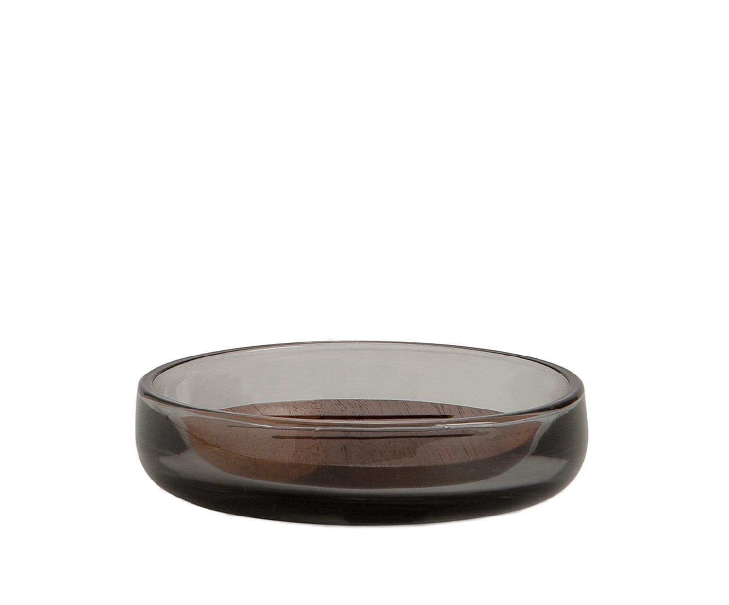 Jabonera De Cristal Gris Y Acacia Ba73071 Andrea House