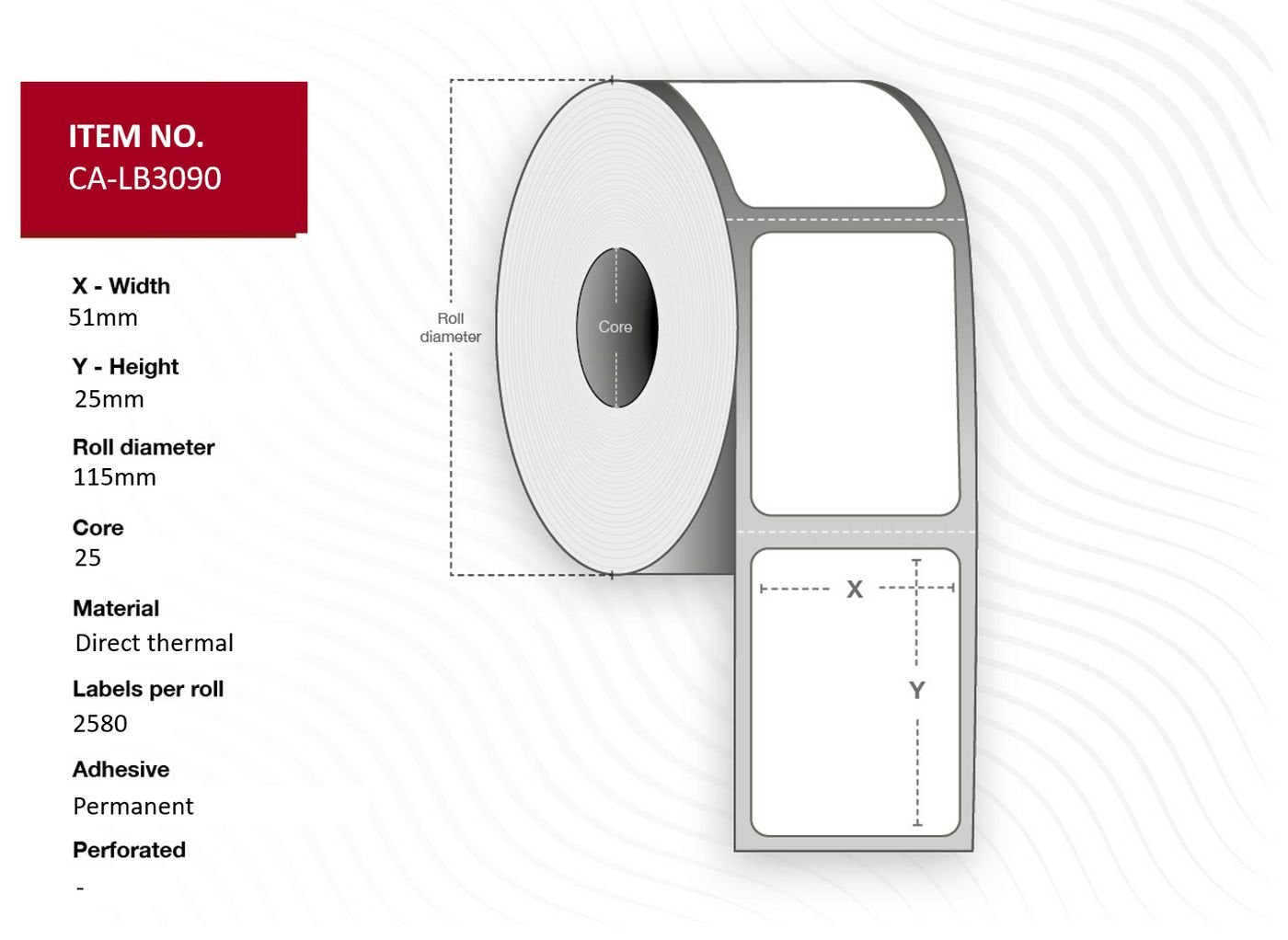 EAN 5704174019527 - Capture CA-LB3090 etiqueta de impresora Blanco imagen 1