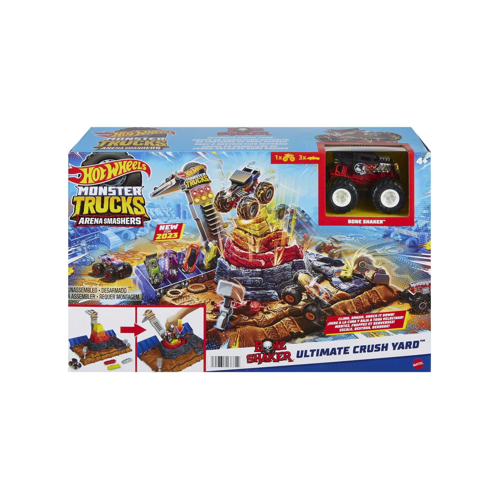 Hot Wheels Monster Trucks Arena World Evento Principal: Bone Shaker'S Ultimate Crush Yard Hnb96