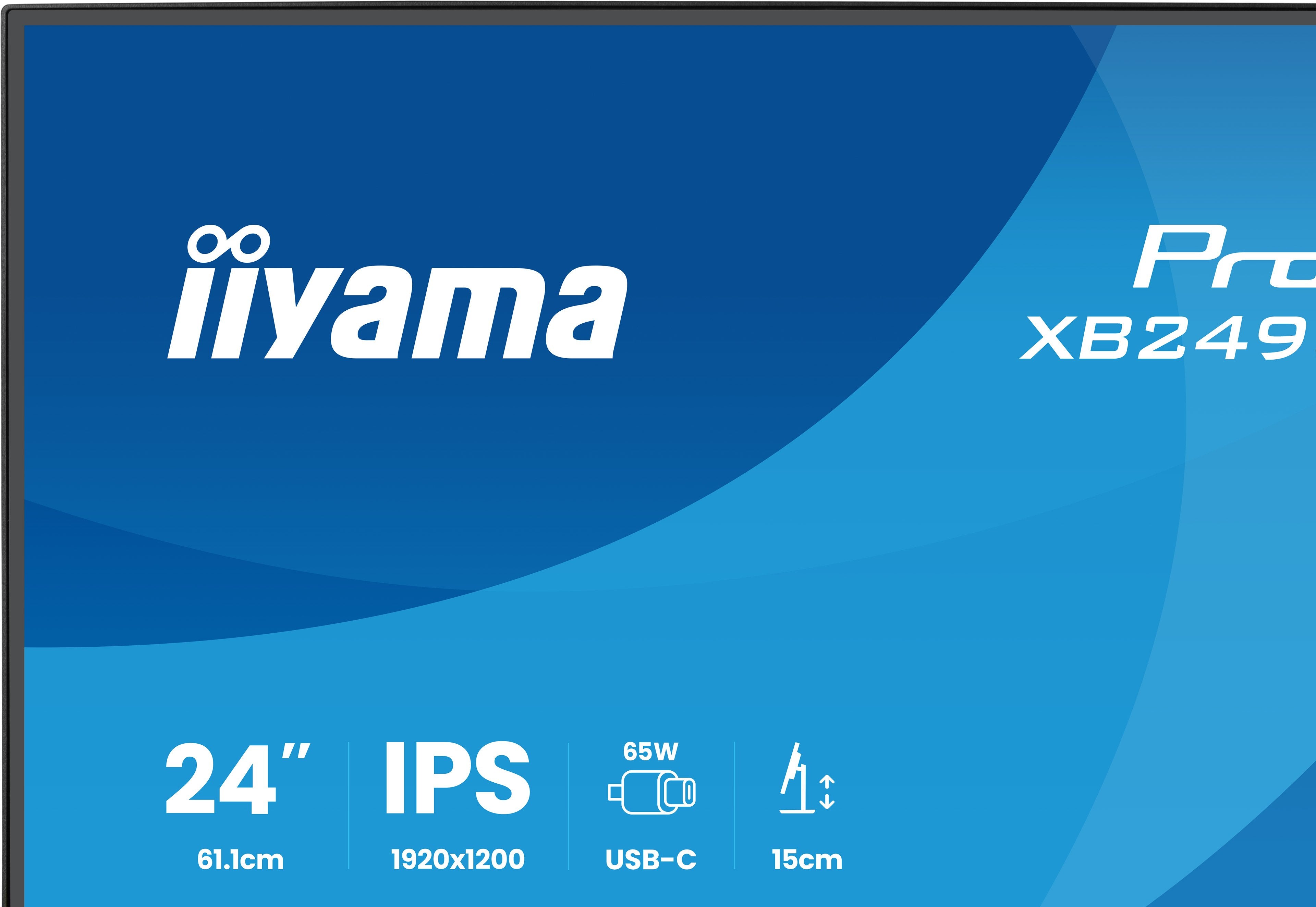 Iiyama Prolite Xb2495wsc-B1 61.1 Cm 24 Pulgadas), Negro (Mate), Wuxga, Ips, Hdmi, Usb-C, Usb-Hub, 100hz Panel) Xb2495wsc-B1
