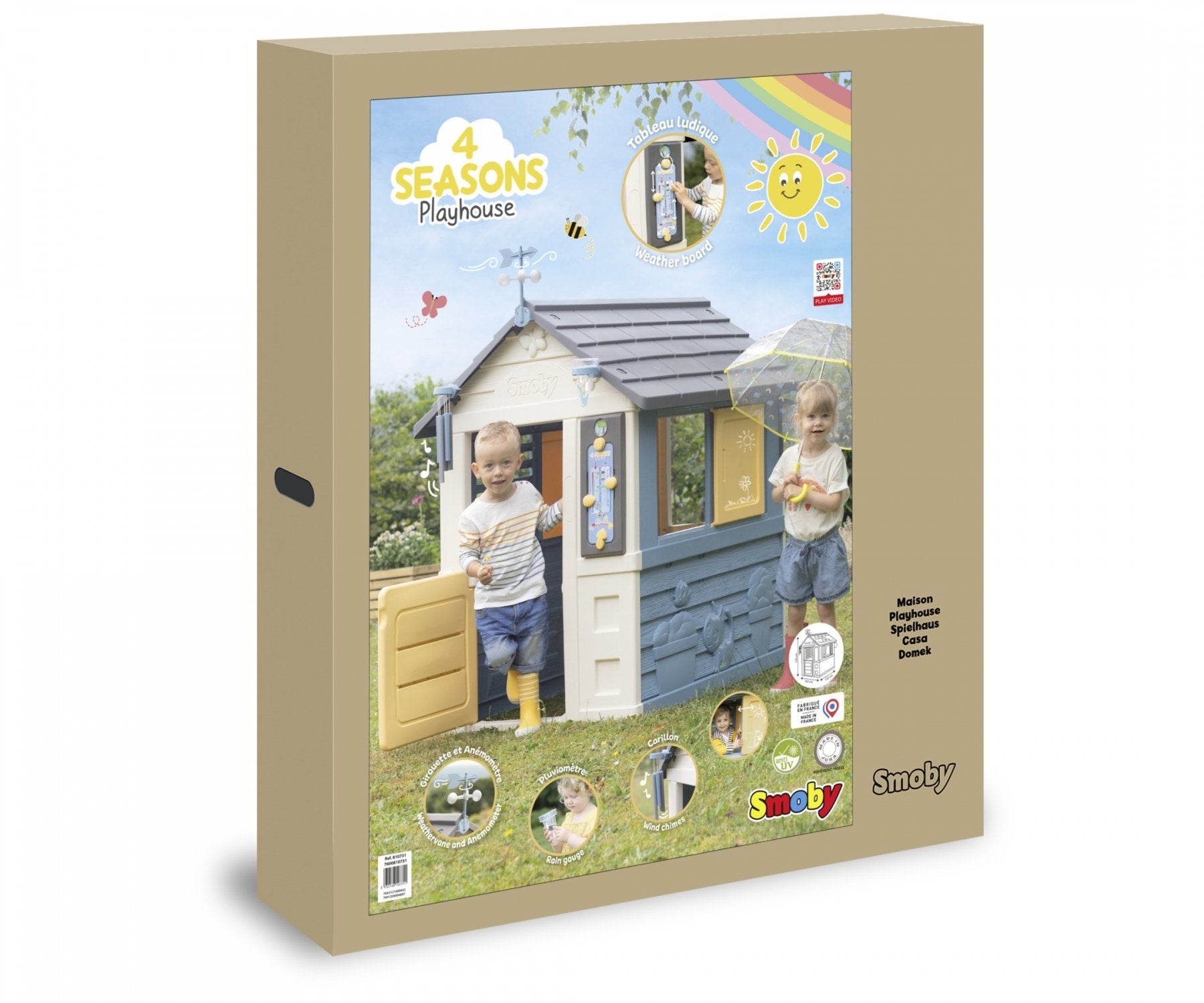 Casa De Juegos Smoby 4 Seasons, Equipamiento De Juegos Para Jardín 7600810731
