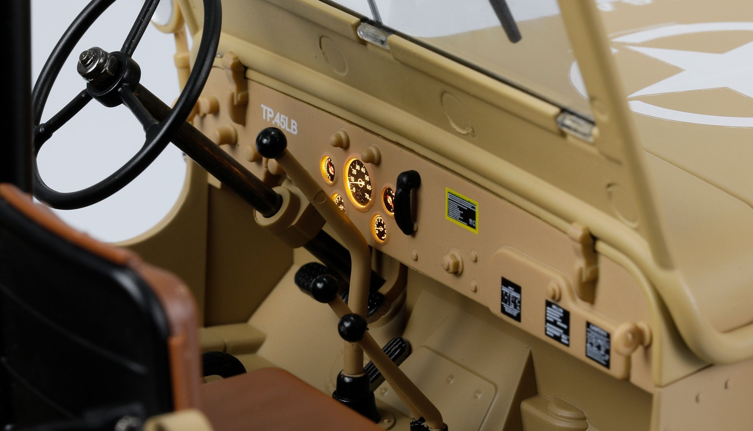 Amewi Jeep Willys Placa Base Scale Crawler 4wd 1:14 Rtr Sand 14+