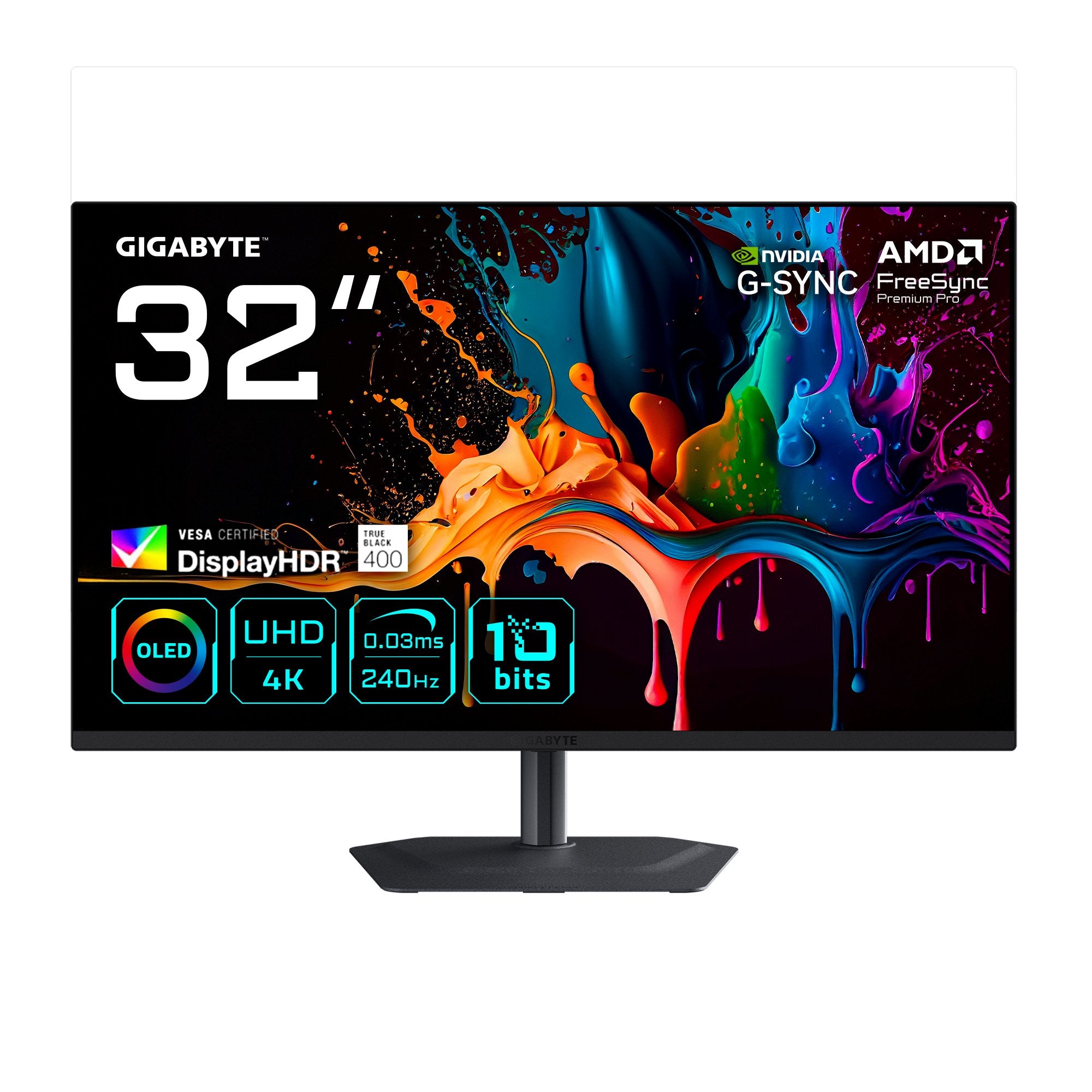 EAN 4719331871918 - GIGABYTE MO32U2 pantalla para PC 80 cm (31.5") 3840 x 2160 Pixeles 4K Ultra HD QD-OLED Negro imagen 1
