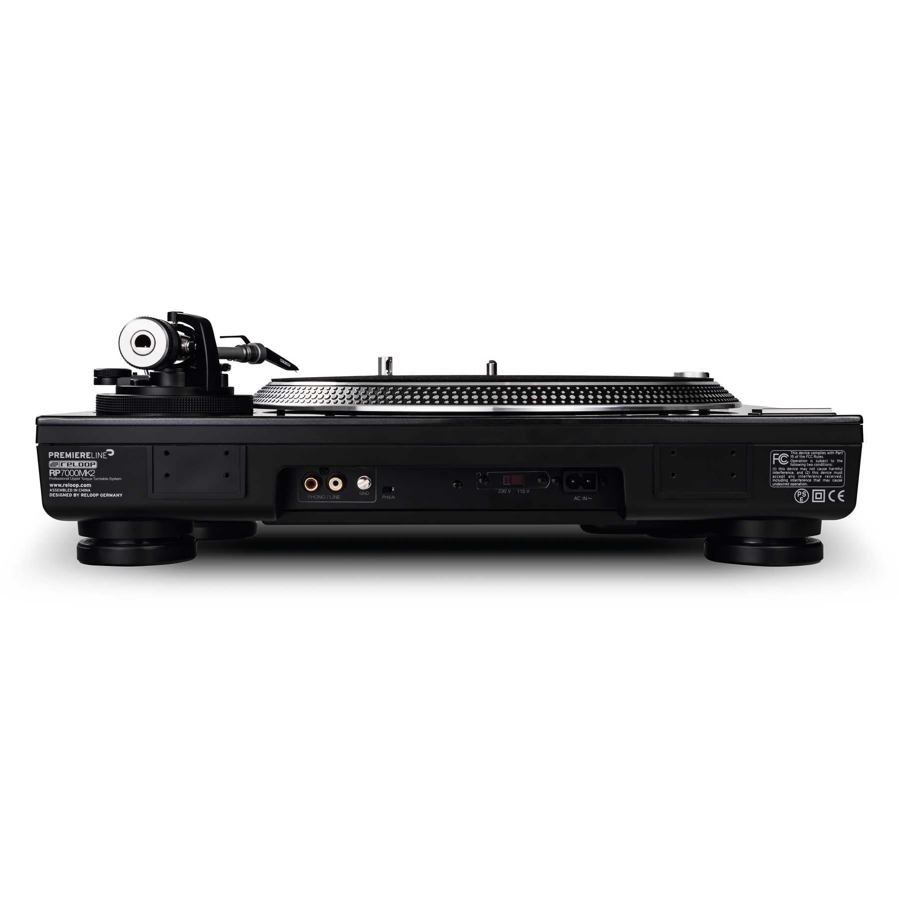 Tocadiscos Reloop Rp-7000 Mk2 - Plato Giratorio Para Dj, Negro
