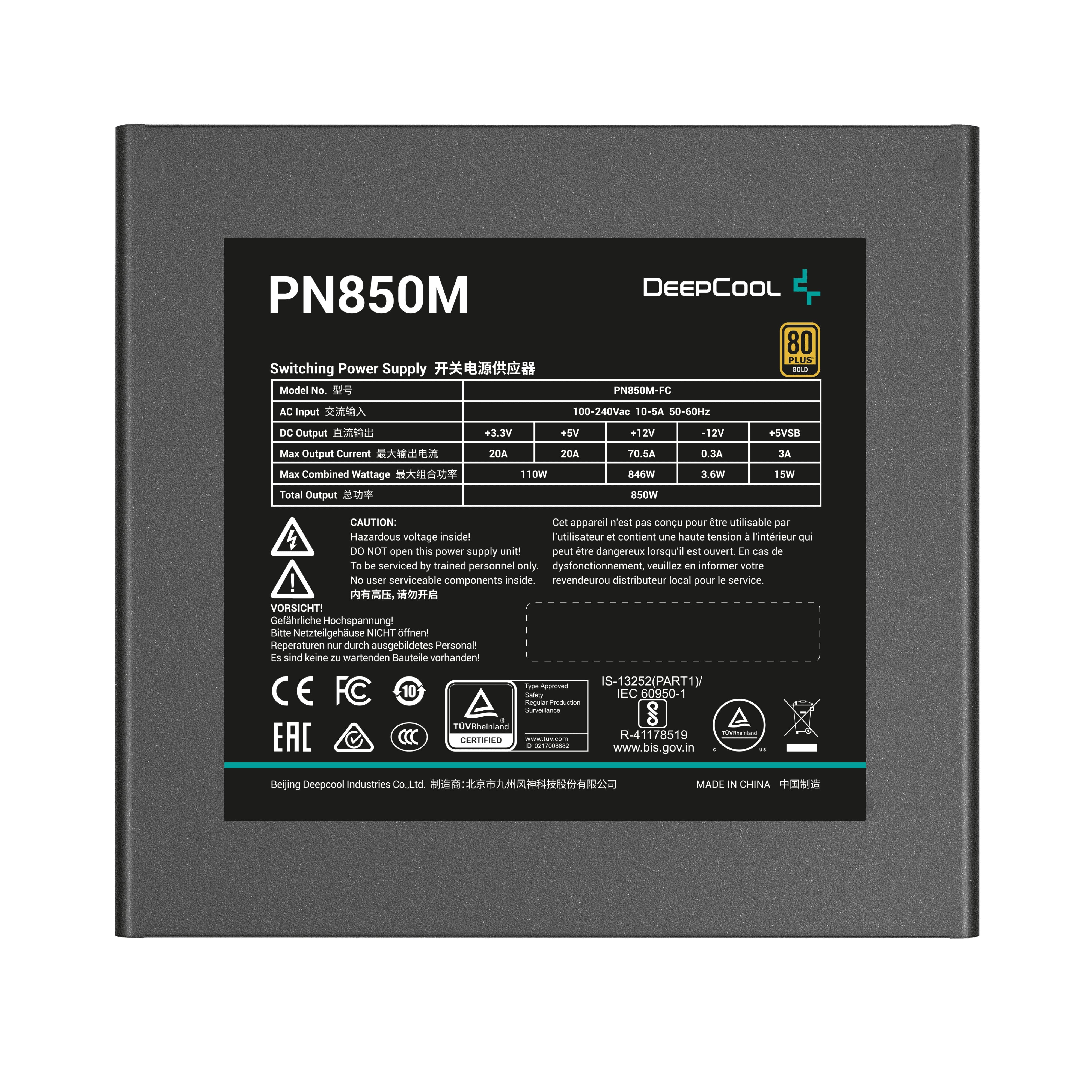 Deepcool Pn850m  850 W 20+4 Pin Atx Atx Negro