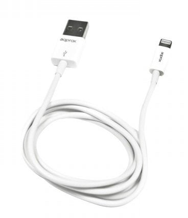 Approx Cable Usb De Datos Y Carga Appc32 A Lightning Y Microusb  Para Iphone/Android 1m Blanco