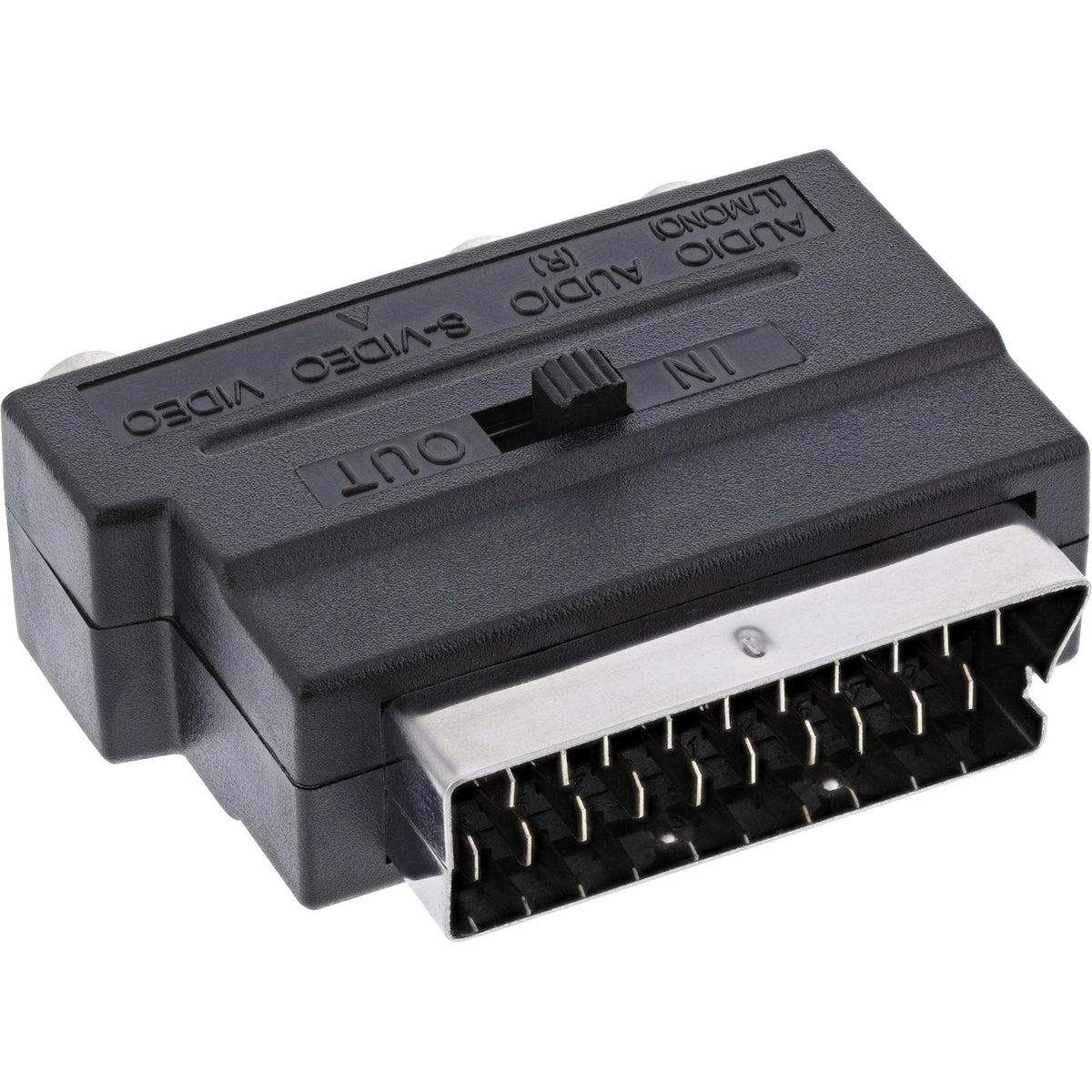Adaptador Scart Inline Scart Macho A 3x Rca Y Entrada/Salida De Vídeo S-Vhs