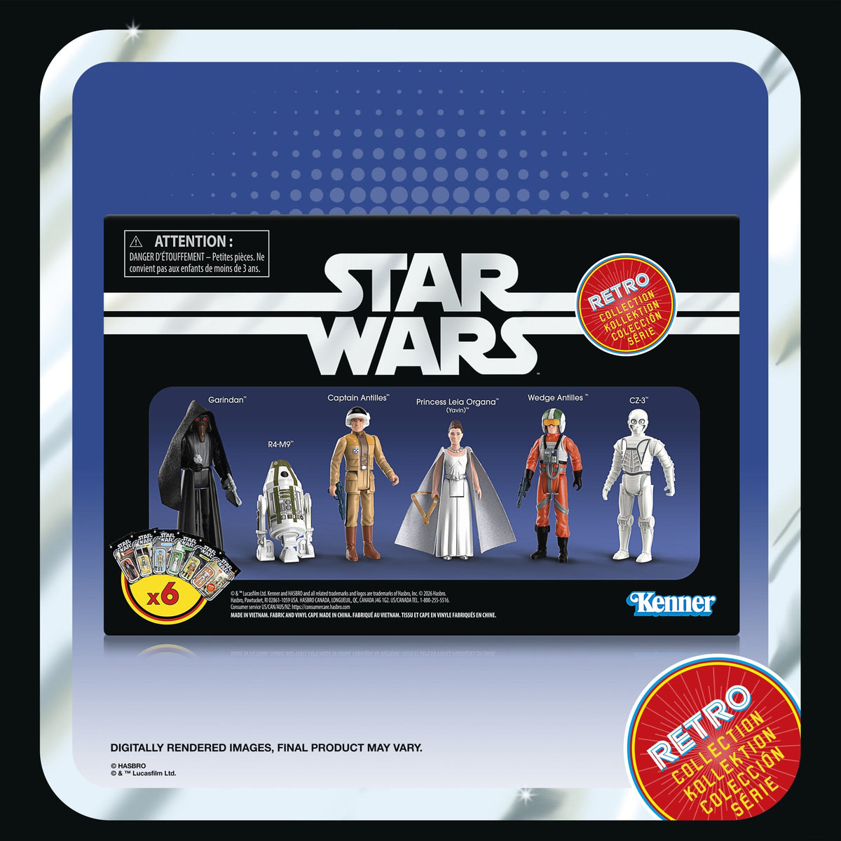 Set 6 Figuras Retro Star Wars: Una Nueva Esperanza 9,5cm