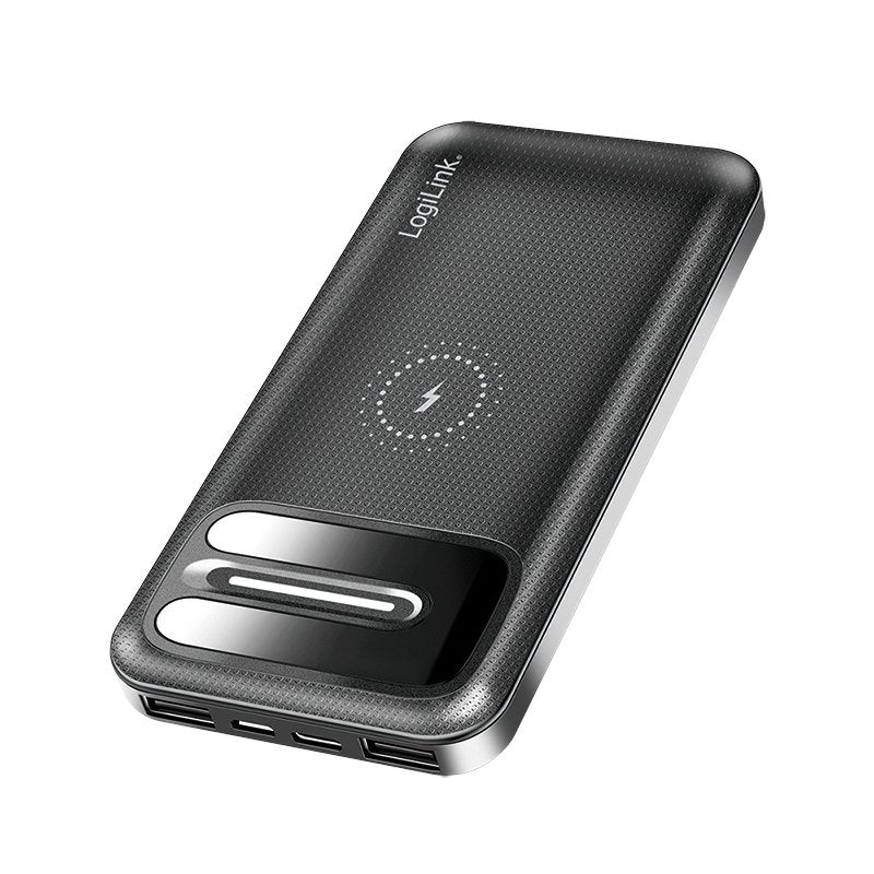 Logilink Pa0305, 8000 Mah, Lithium Polymer (Lipo), Inalámbrico Aufladen, 3,7 V, 10 W, Negro