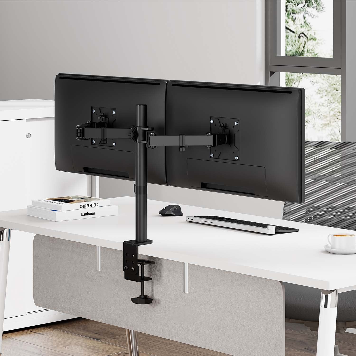 Aisens Soporte De Mesa Eco Giratorio E Inclinable Para Monitor/Tv 10kg (3 Pivotes, 2 Brazos) De 17-32, Negro
