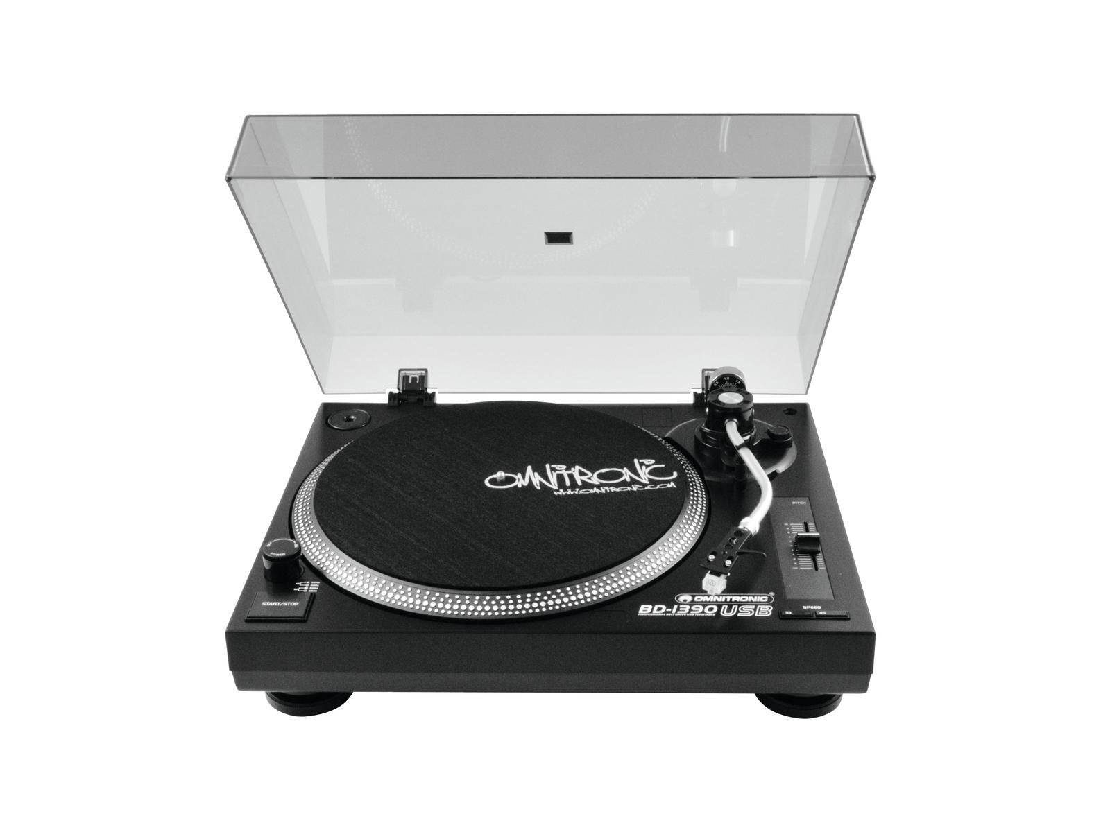 Tocadiscos Omnitronic Bd-1390  De Tracción Por Correa Portátil Negro