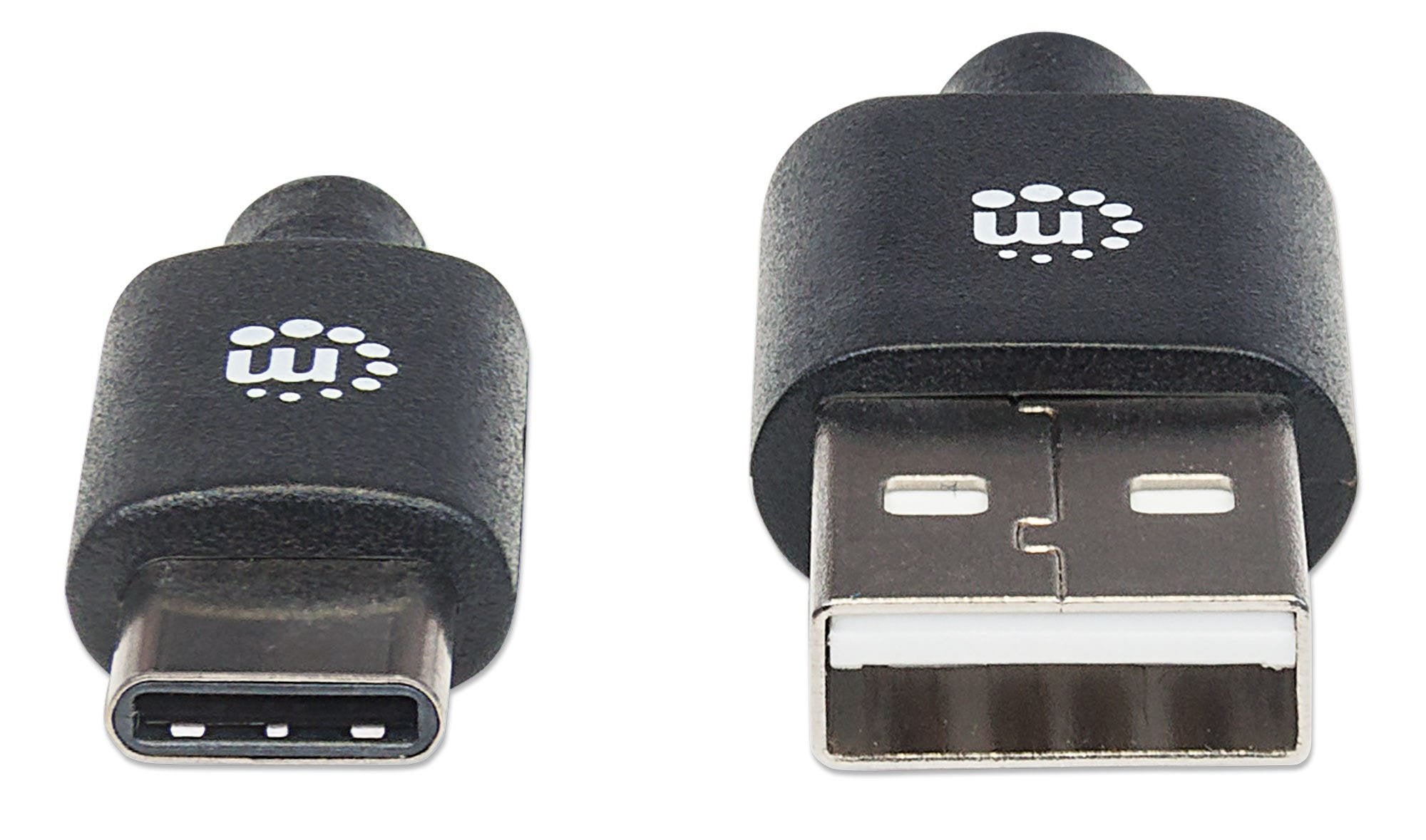 Manhattan Cable Usb C Usb 2.0, A Macho/ C Macho, 480 Mbps, 3 M, Negro