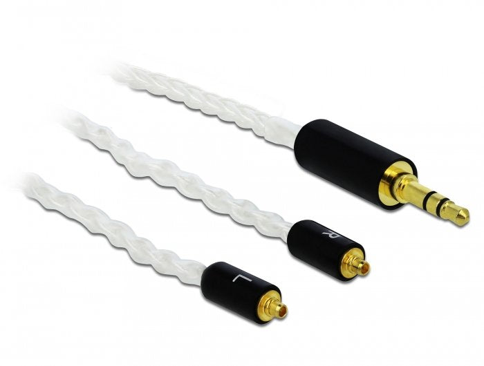 Delock Cable De Audio 3,5 Mm 3 Pin Macho -> 2 X Mmcx Macho 1,20 M