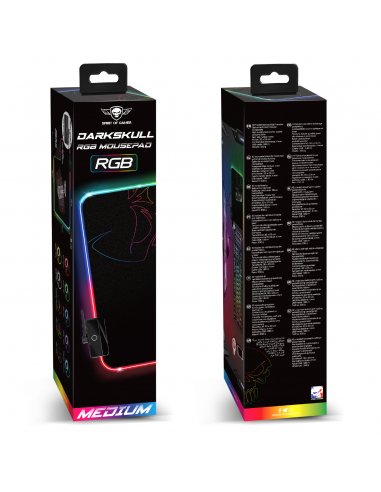 Alfombrilla Spirit Of Gamer Skull Rgb M Con Iluminación Led 300 X 230 X 3mm