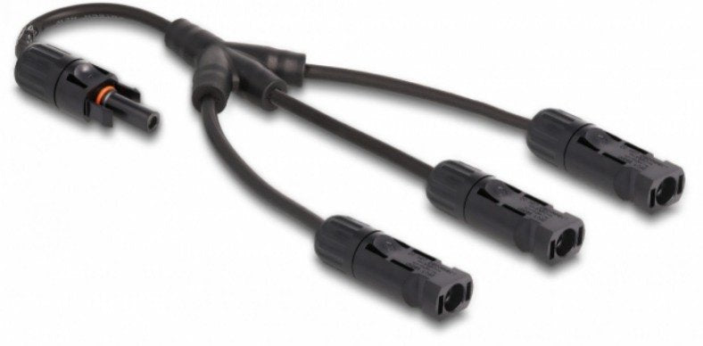 Delock Dl4 Solar Splitter Cable 1x Hchse > 3x Mecker 35cm Negro