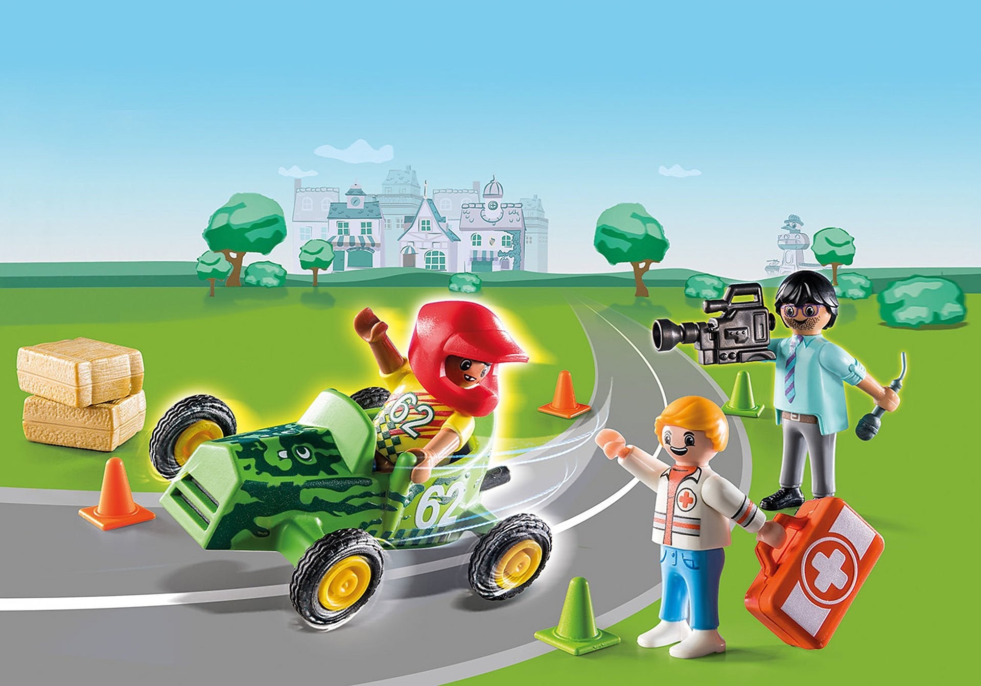 Playmobil 70919 Duck On Call Accion Ambulancia Ayuda Al Piloto De Carreras