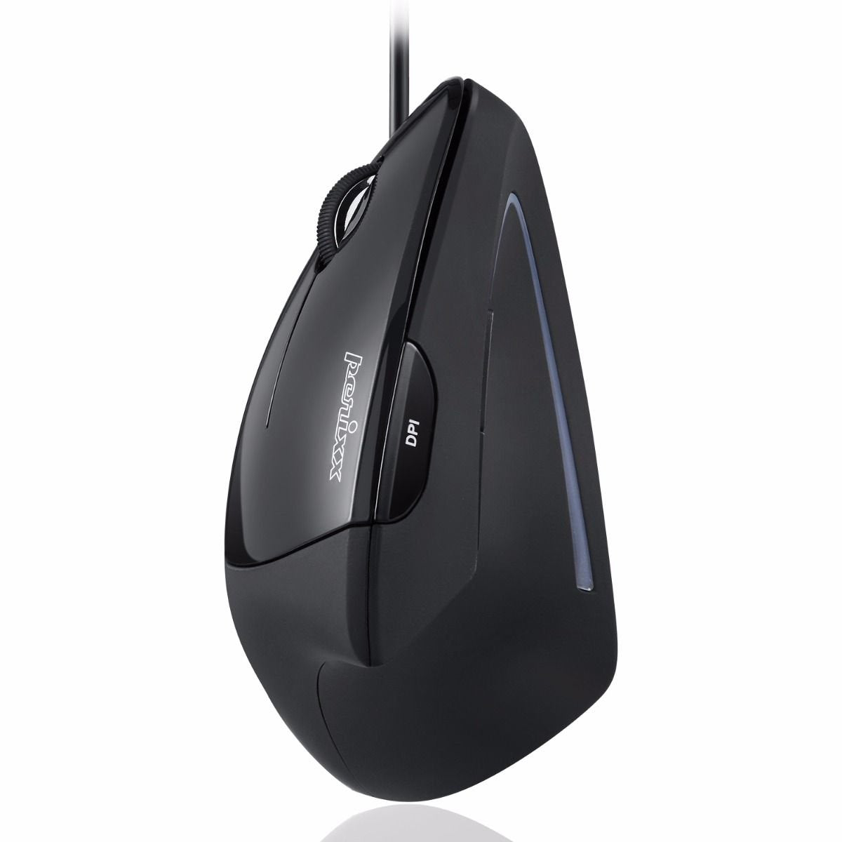 Perixx Perimice-513 L, Ratón Ergonómico, Para Zurdos, Vertical, Negro
