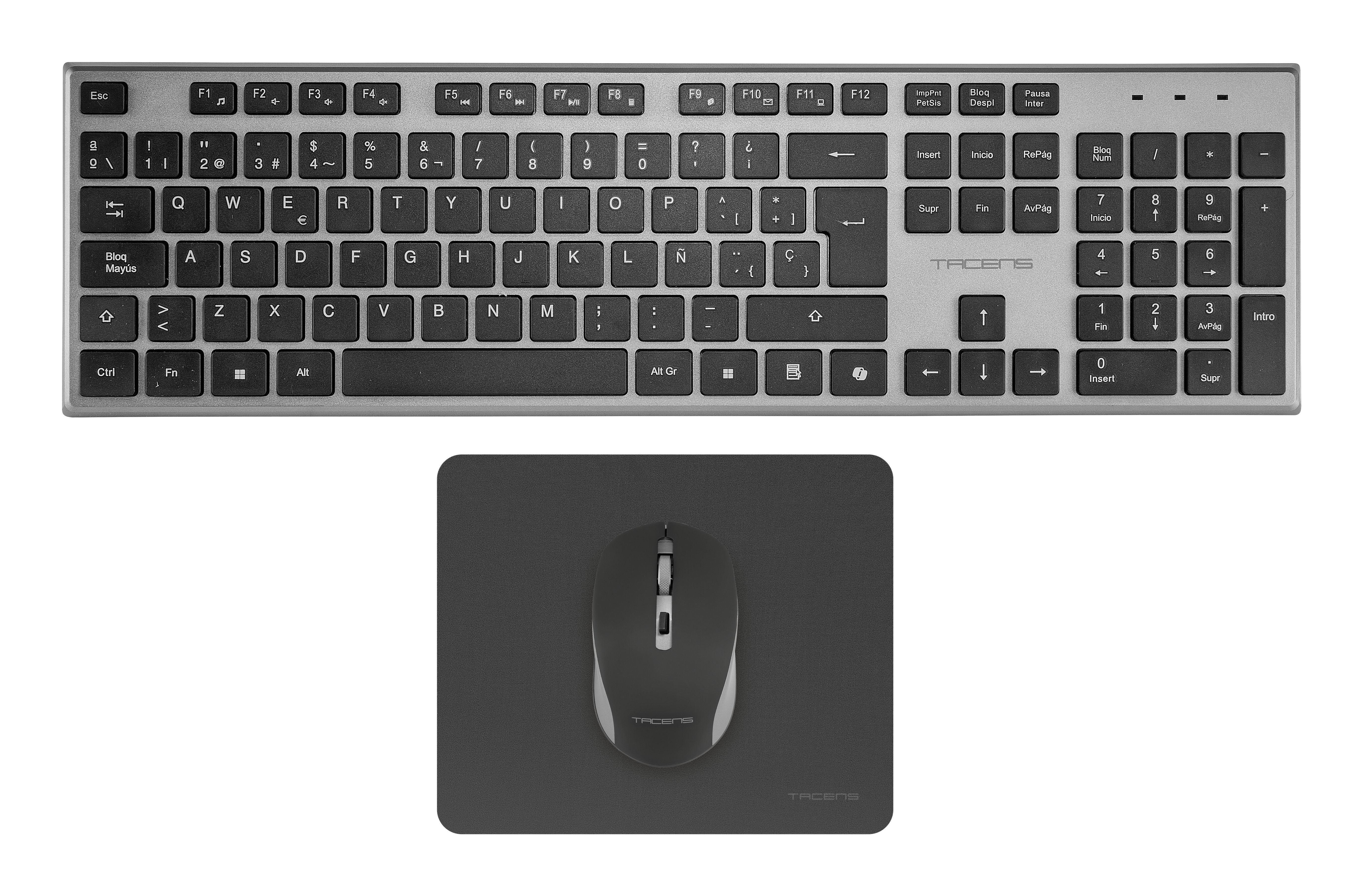 Pack Gaming Tacens Zenith Teclado Inalámbrico + Ratón Inalámbrico + Alfombrilla