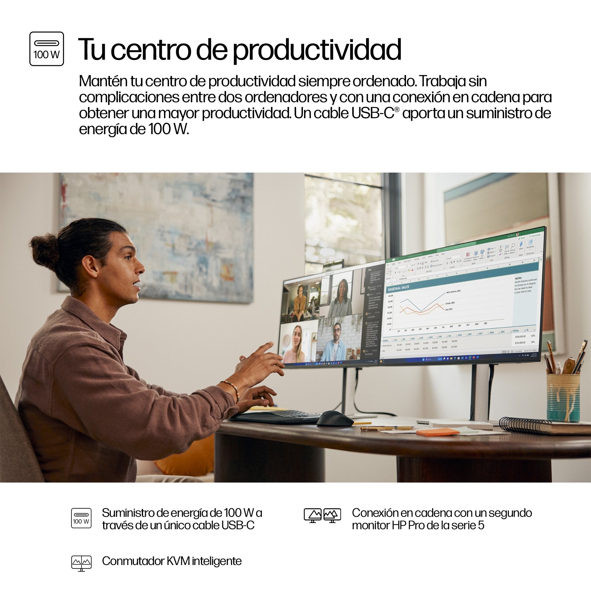 EAN 5715063749593 - HP Series 5 Pro 27 inch QHD pantalla para PC 68,6 cm (27") Quad HD LCD Negro imagen 8