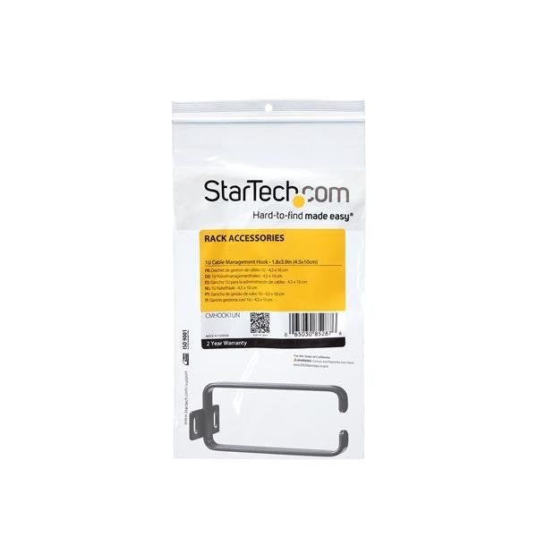 Startech Anilla Pasacables En (D) Vertical 1u Para Armarios Rack 4,5x10cm Cmhook1un