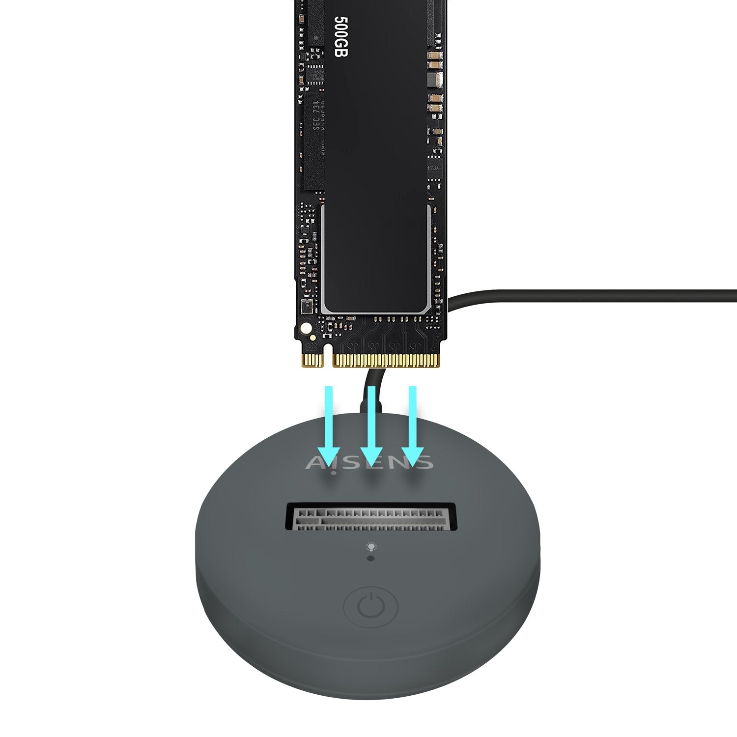 Aisens Dock Usb Tipo-C Para Ssd M2 Sata Nvme Ngff Gris Asuc-M2d014-Gr