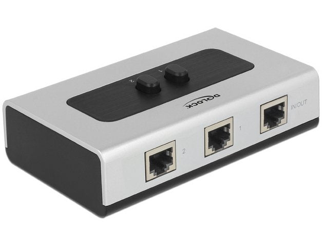 Delock Switch 2-Port Rj45 Gigabit Manuell Bidireccional