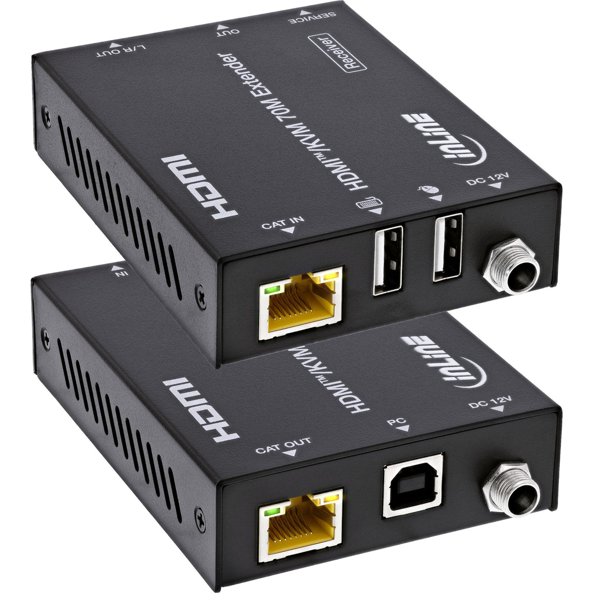 Kvm Hdmi Extender Cat.6, 4k/60hz, 70m , Set Inline