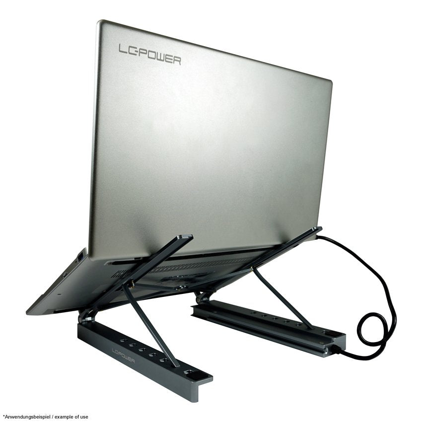 Lc Power Lc-Hub-C-Multi-Stand Para Portatil Hdmi, Mdp, Vga,2xusb3.2, 2xusb-C, Lan,Sd/Msd, Aux